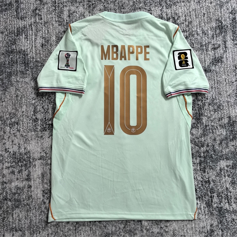 26/27 Franec Away Jersey Fan Issue Soccer Sports Jerseys MBAPPE 10 Top พิมพ์ชื่อและหมายเลขอะไร แขนสั้น