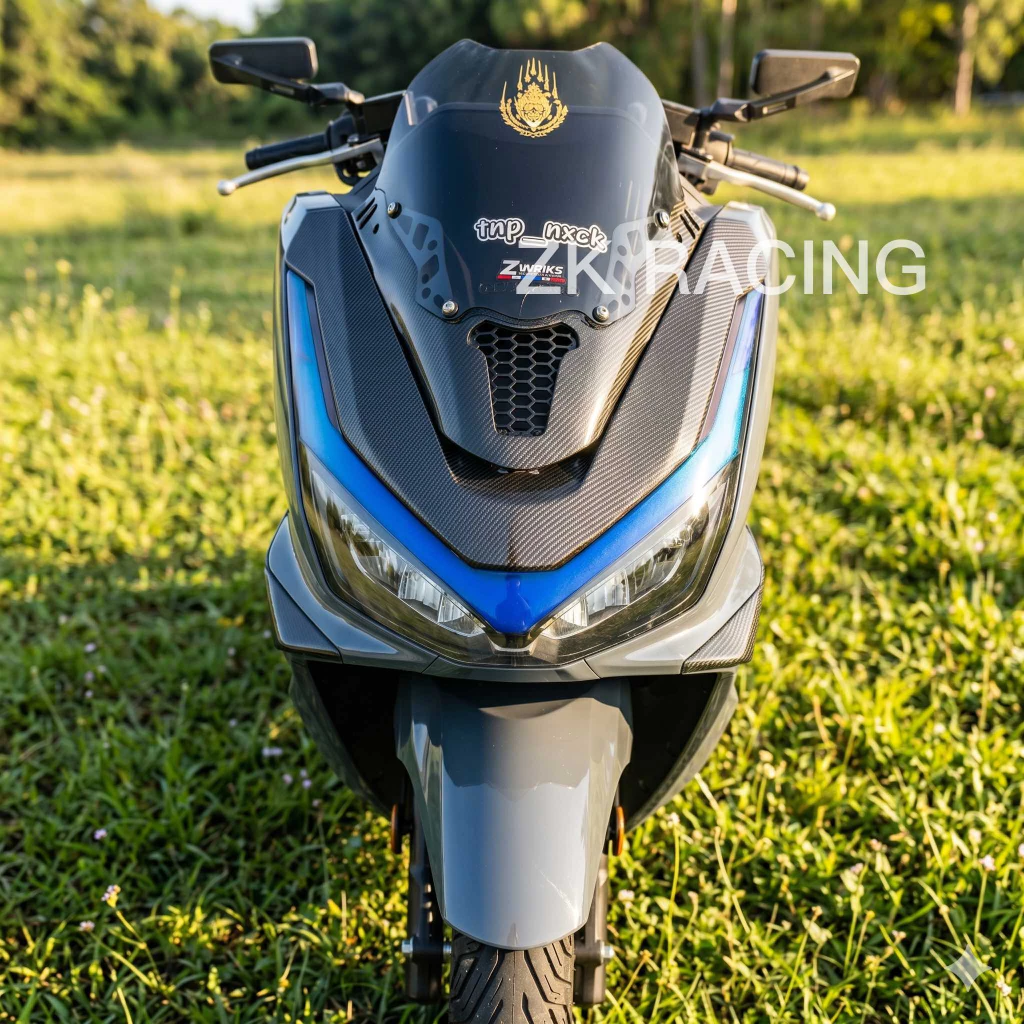 คิ้วไฟหน้า กรอบไฟหน้า ลายคาร์บอน Honda PCX160 2025-2026 thumbnail 4