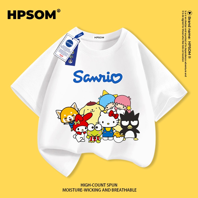 [จัดส่งในวันเดียวกัน] เด็กสีขาวผ้าฝ้ายแท้ระบายอากาศเสื้อยืดบรรยากาศไอศครีมฟ็อกซ์การ์ตูน เด็กชอบ ลายน่ารัก 3-16 ปีหลวมสบายๆเสื้อแขนสั้น