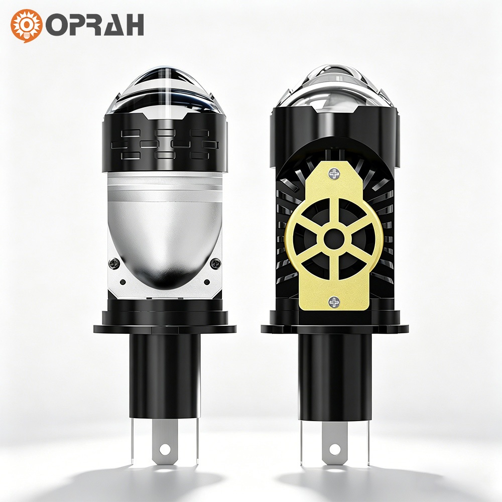 TJ-60 120W H4 หลอดไฟหน้า LED 18000LM 6000K 3570 ชิปโปรเจคเตอร์เลนส์ IP67 กันน้ํา Plug & Play