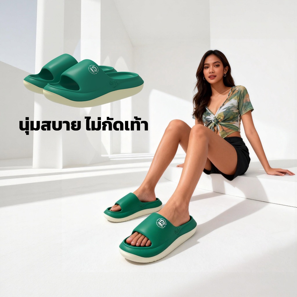 สุภาพสตรีผู้ชายรองเท้าแตะนุ่มสบายไม่ทําให้เท้าบดน้ําหนักเบาพอดีเท้าป้องกัน-