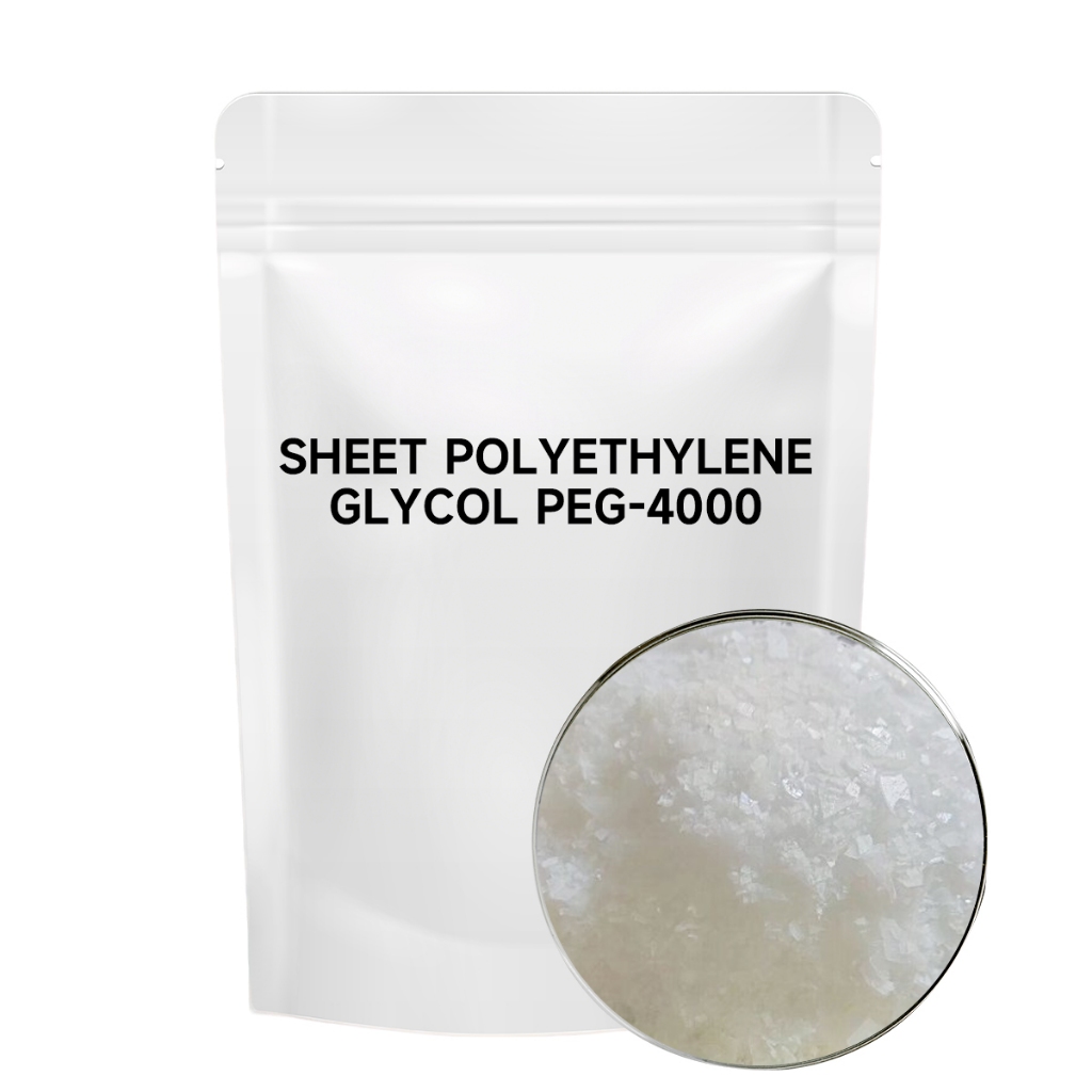 ราคาโรงงาน Polyethylene Glycol 4000 NF Powder(PEG4000) / Flakes ความบริสุทธิ์สูง 25322-68-3