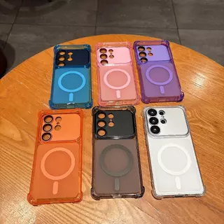 ฟิล์มเลนส์แบบถอดได้เคสโทรศัพท์ป้องกันรอยขีดข่วนแบบนุ่ม TPU ในตัวสําหรับ Samsung S26 Ultra, S25 Ultra, และ S24 Ultra