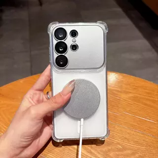 ฟิล์มเลนส์แบบถอดได้เคสโทรศัพท์ป้องกันรอยขีดข่วนแบบนุ่ม TPU ในตัวสําหรับ Samsung S26 Ultra, S25 Ultra, และ S24 Ultra