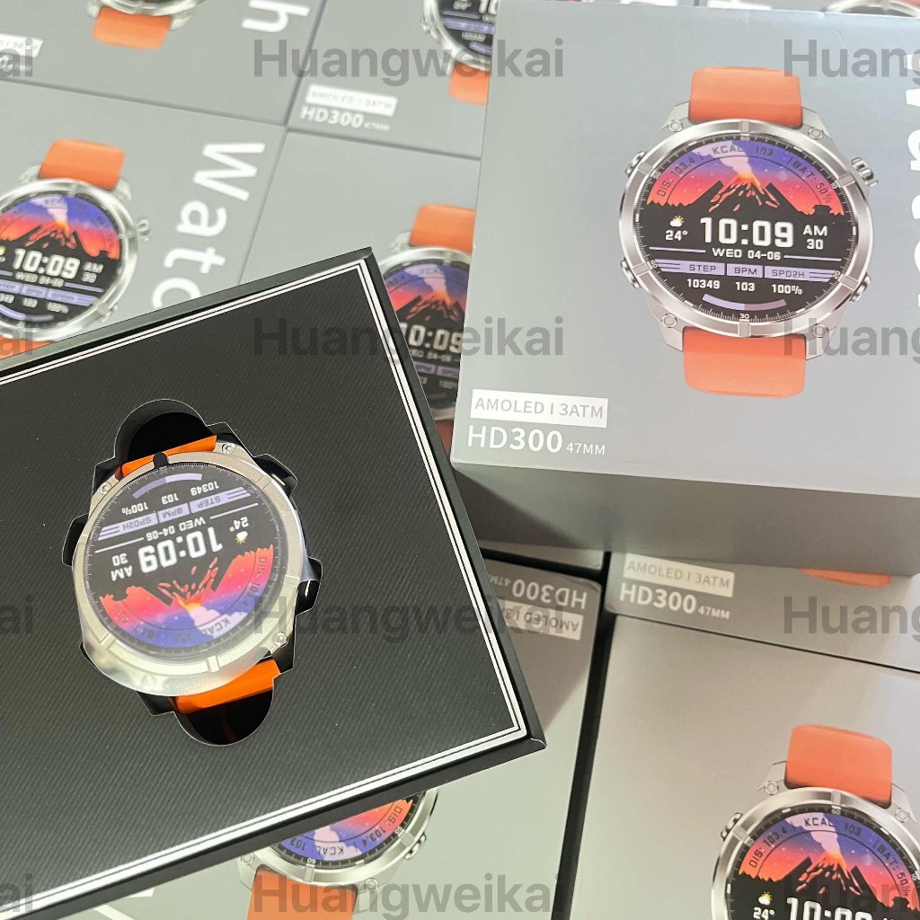 2026 2 สาย HD300 สมาร์ทนาฬิกาสําหรับชายดําน้ําและว่ายน้ํานาฬิกากีฬากลางแจ้ง AMOLED SmartWatch บลูทูธ