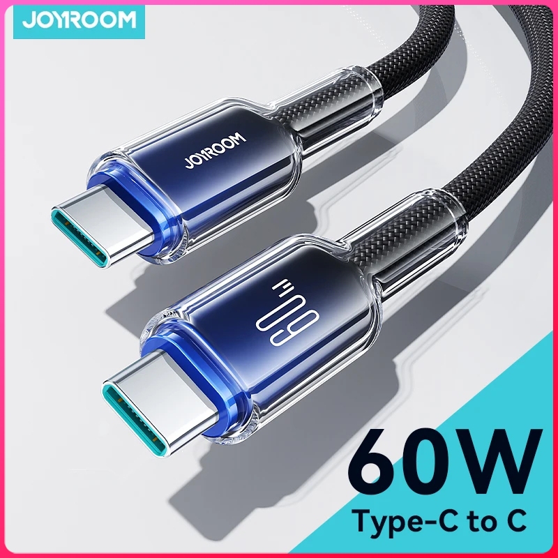 Joyroom S-A42 PD 60W ประเภท C Fast Charge ข้อมูลสาย USB C สําหรับ iPhone 17 16 15 USB C สายชาร์จ 480
