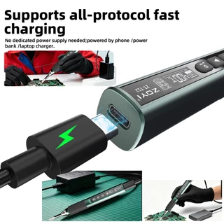 ZOYI T12 Portable Soldering Iron USB-C Fast Charging Electric Soldering Tool for Repair