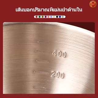 💪ส่งจากกรุงเทพ | พร้อมส่ง |ชามผสมอาหาร สแตนเลสแท้ มีสเกล ชามผสม ผสมแป้ง สแตนเลส โถแป้ง โถผสมอาหาร โถผสม ชามสลัด หนาพิเศษ ไม่เกิดสนิม ขนาด 200ml/300ml/400ml