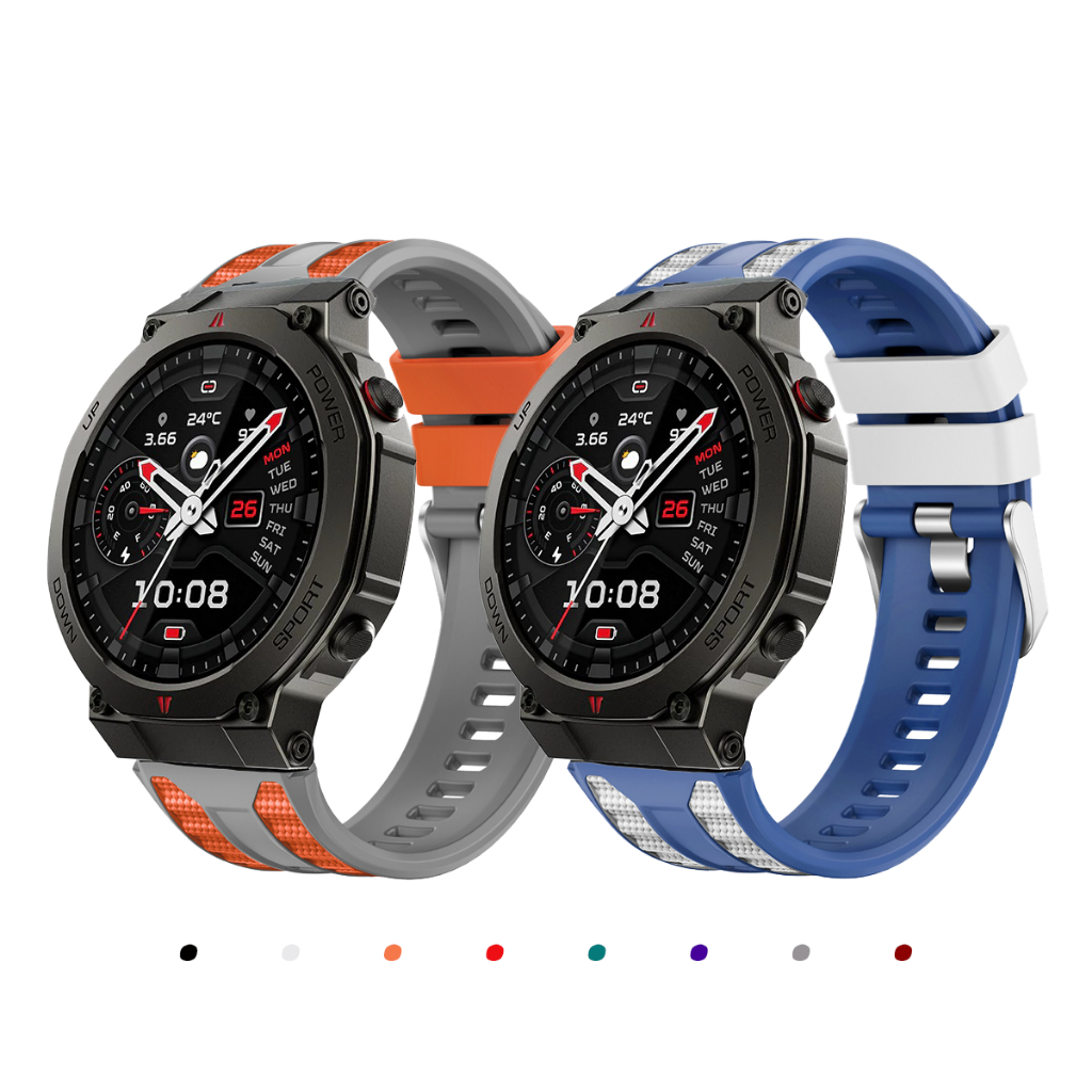 สําหรับ <Black Shark GS3/GS3 Ultra> สายรัด สายรัดข้อมือซิลิโคนทูโทน 22 มม