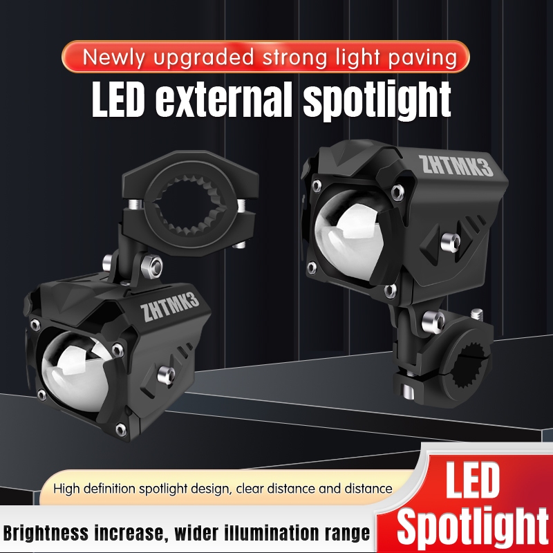 รถและรถจักรยานยนต์ LED Light Mini ขับรถ Spot Light พร้อม DRL Demon Eye ไฟเตือน ATV UTV รถบรรทุก Off-Road รถจักรยานยนต์หมอกโคมไฟไฟหน้า