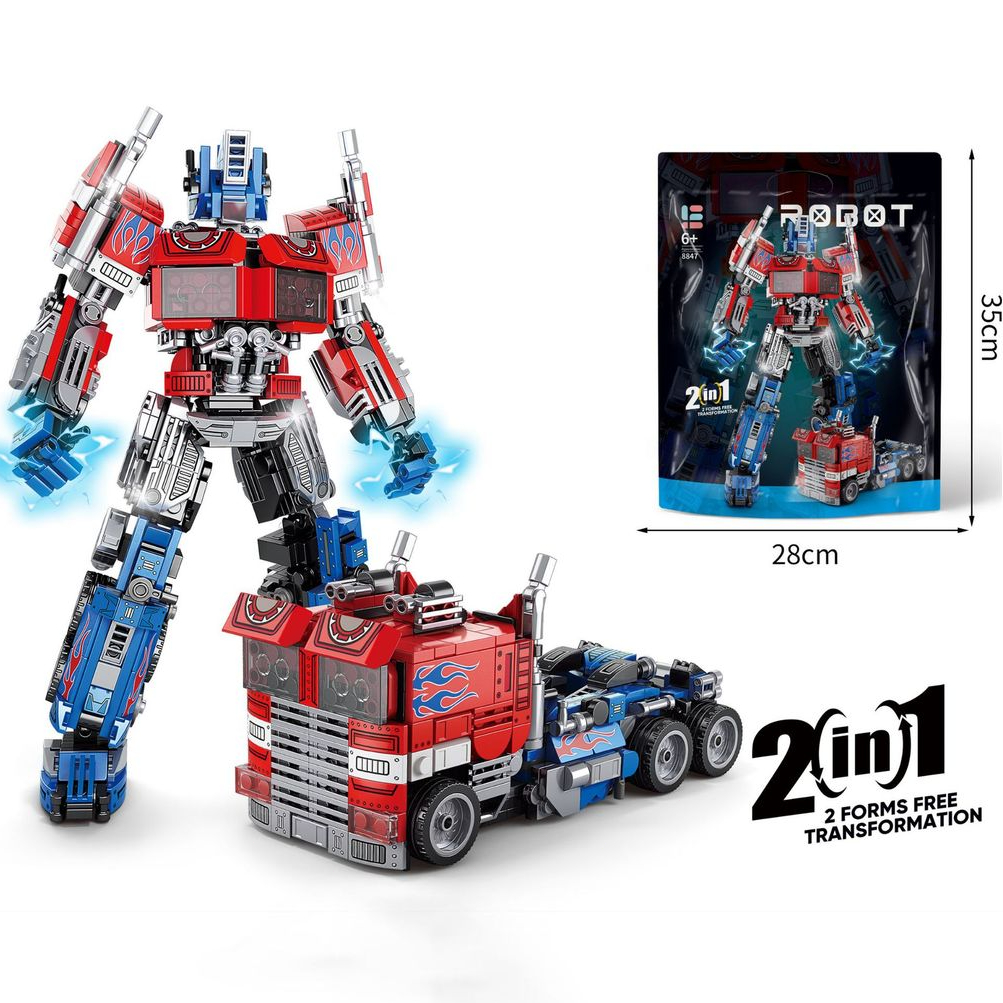 Deformation God of War Building Blocks Optimus Armor Boy Gift Robot Assembly Building Blocks Wasp Mecha Toy Model