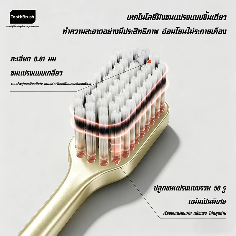แปรงสีฟันขนแปรงเกลียวนุ่ม หัวแปรงกว้าง ด้ามกันลื่น thumbnail 5