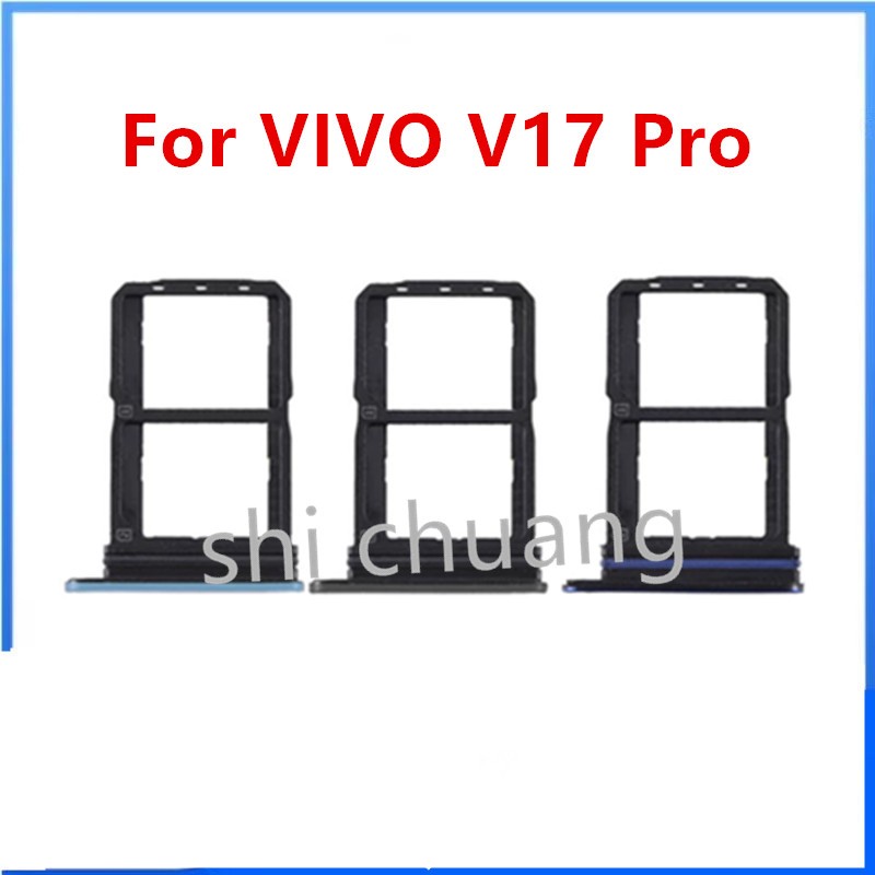 ซิมการ์ดถาดสําหรับ VIVO V17 Pro Card Holder Reader SD Slot Adapter อะไหล่