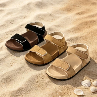 Boys Double-Strap Velcro Sandals กันลื่นแฟชั่น