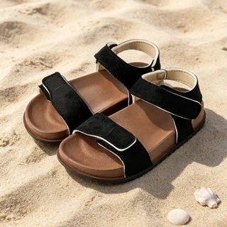 Boys Double-Strap Velcro Sandals กันลื่นแฟชั่น