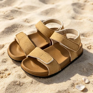 Boys Double-Strap Velcro Sandals กันลื่นแฟชั่น
