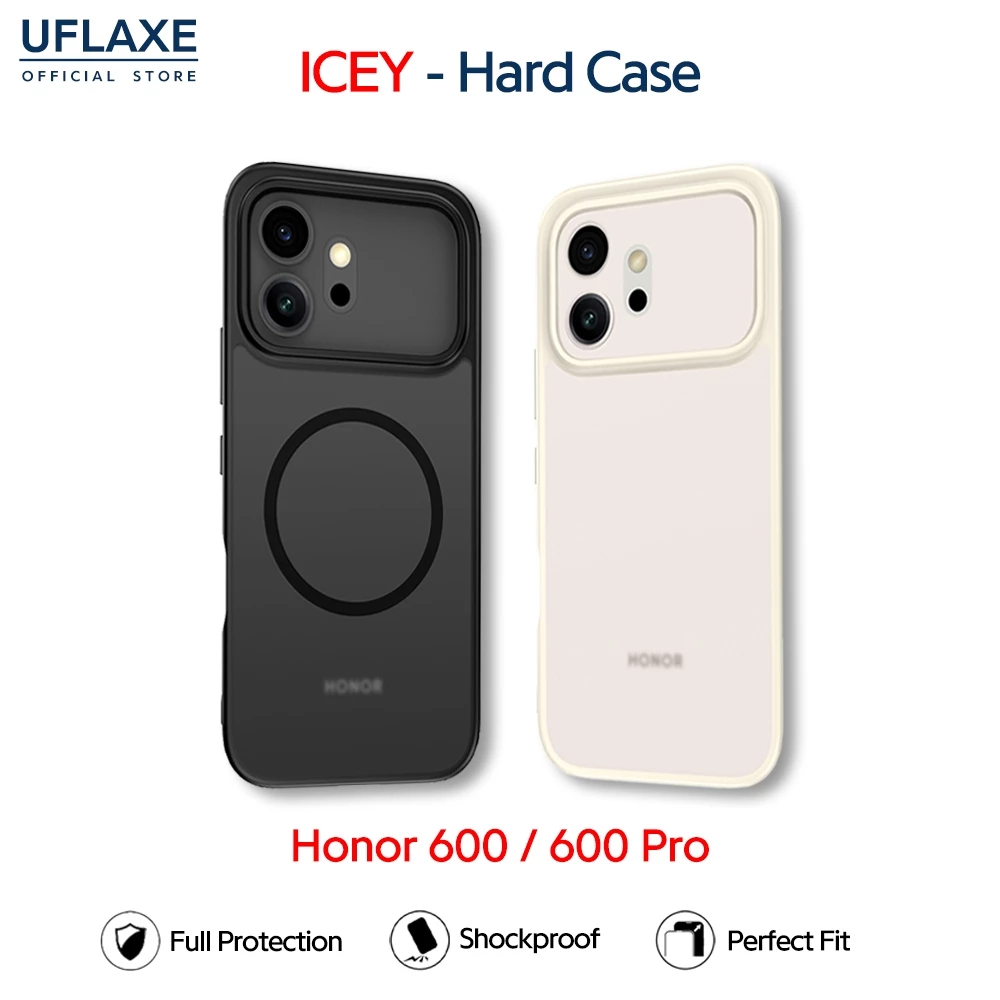 UFLAXE ICEY - เคส Honor 600 / Honor 600 Pro - เคสแข็งกันกระแทกด้าน เคสโทรศัพท์บางเฉียบป้องกันรอยนิ้วมือ