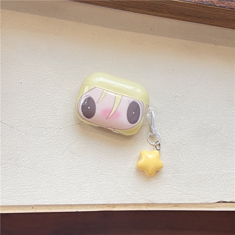 Air Pods 4 รูปแบบสาวการ์ตูนวัสดุ TPU เคสป้องกันหูฟังบลูทูธไร้สาย