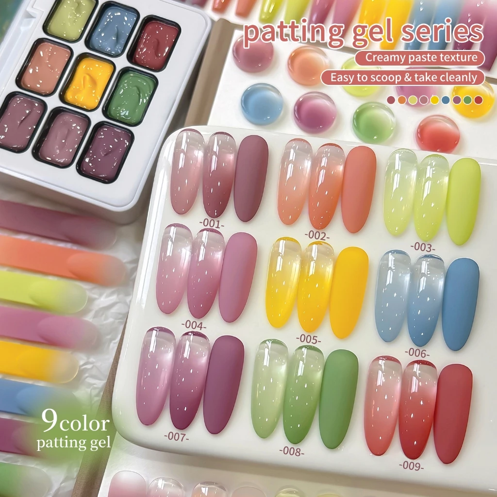 XEIJAYI-Matcha Green Gel Nail Polish, แพทเบาๆเพื่อสร้างผลไล่ระดับ, เหมาะสําหรับ DIY มาก