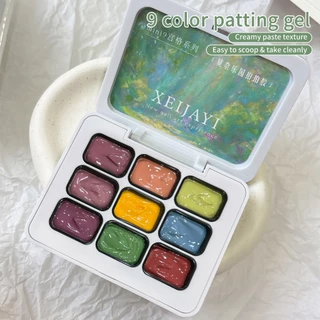 XEIJAYI-Matcha Green Gel Nail Polish, แพทเบาๆเพื่อสร้างผลไล่ระดับ, เหมาะสําหรับ DIY มาก