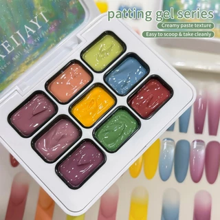 XEIJAYI-Matcha Green Gel Nail Polish, แพทเบาๆเพื่อสร้างผลไล่ระดับ, เหมาะสําหรับ DIY มาก