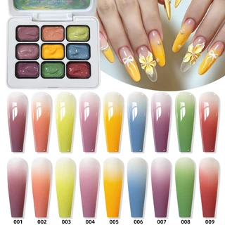 XEIJAYI-Matcha Green Gel Nail Polish, แพทเบาๆเพื่อสร้างผลไล่ระดับ, เหมาะสําหรับ DIY มาก