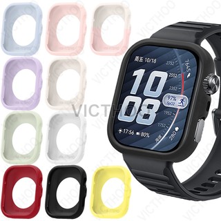 กรณีซิลิโคนอ่อนป้องกันหน้าจอเชลล์ครึ่งฝาครอบสำหรับ Huawei Watch Fit 5 / Fit 5 pro