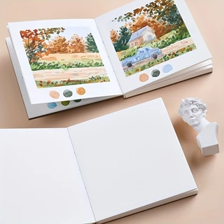 Maihui สีน้ํา Journal Drawing Hand Notebook Sketch Pad ผ้าฝ้าย 100% 300gsm 26 sheets กดเย็น