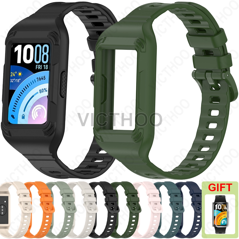 สายรัดซิลิโคนเปลี่ยนสายรัดข้อมืออุปกรณ์เสริมสำหรับ Huawei Band 11 / 11 Pro