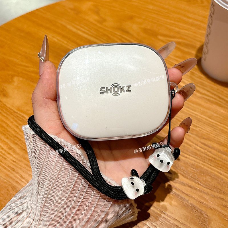 ใสน่ารักสําหรับ Shokz OpenFit Pro หูฟังไร้สายกันกระแทก Slim TPU ฝาครอบป้องกันอุปกรณ์เสริมหูฟังพร้อมสายคล้อง