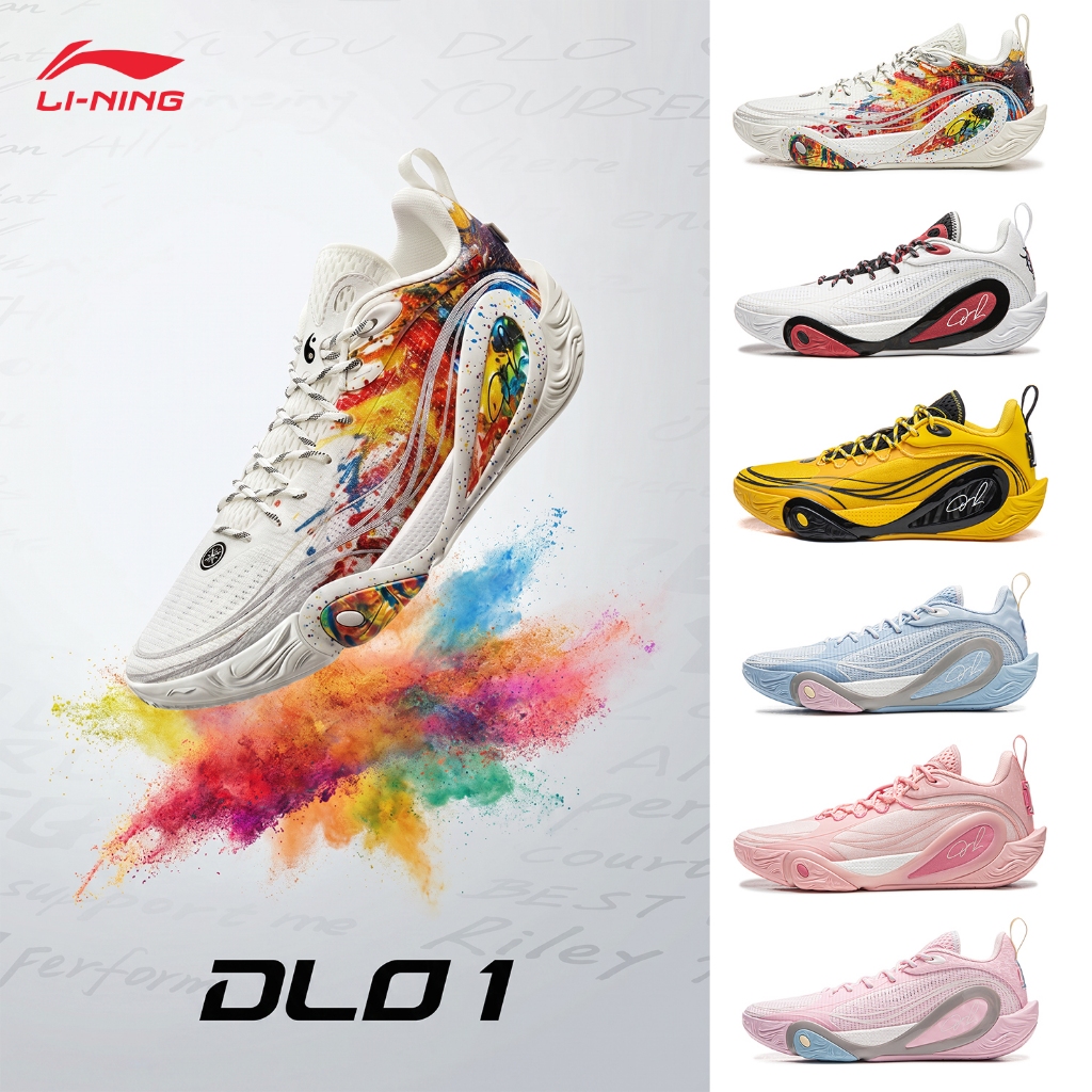 LI-NING WADE DLO 1 รองเท้าบาสเก็ตบอลรีบาวด์สูงน้ําหนักเบาสําหรับผู้ชาย ABPV009