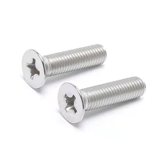 A&D M3 M4 SUS304 สแตนเลสสตีล Phillips Countersunk สกรูหัวแบน, ด้ายหยาบ GB819 สกรูหัวแฉกแบน