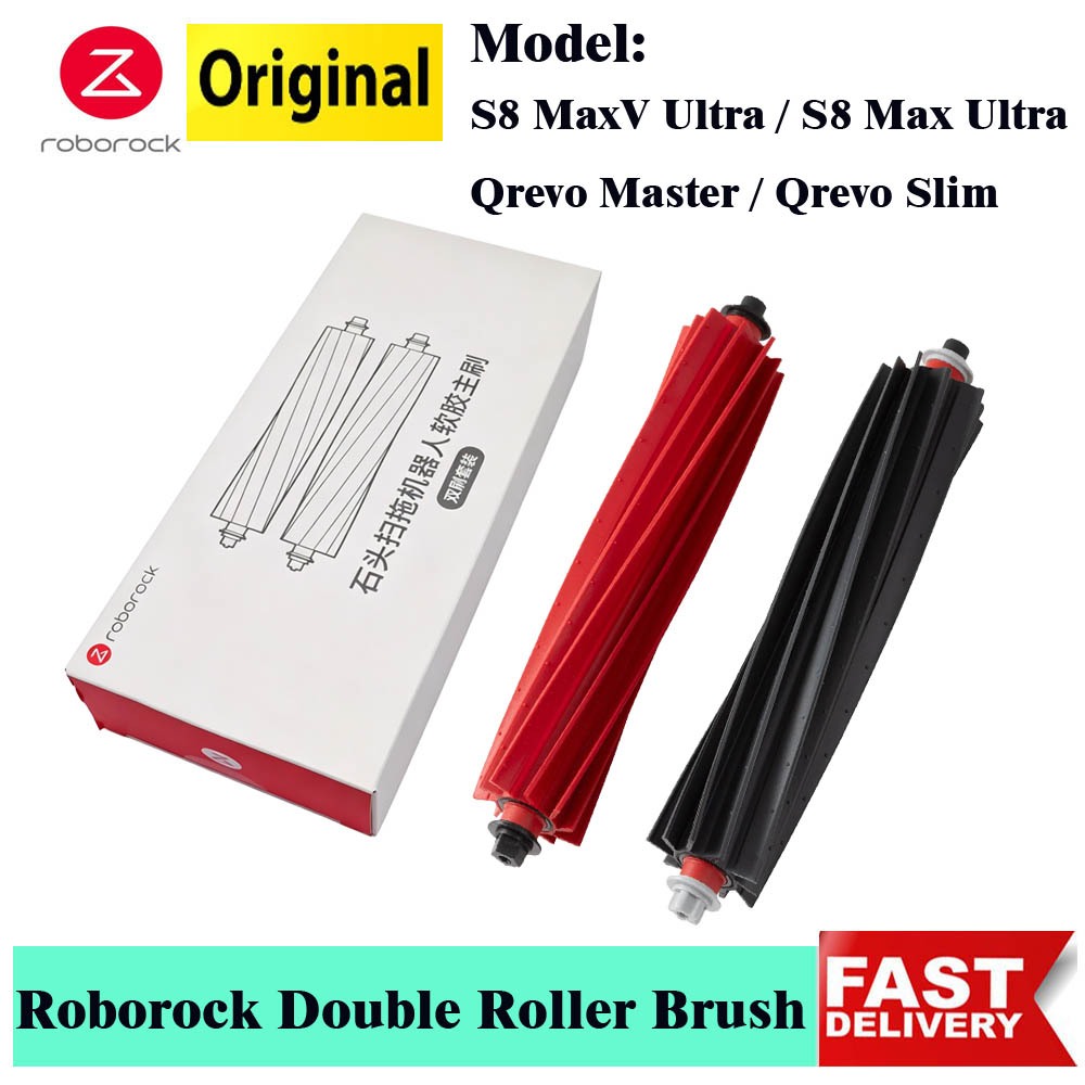 Original Roborock ยางหลักแปรงที่ถอดออกได้แปรงม้วนสําหรับ S8 MaxV Ultra / S8 Max Ultra / Qrevo Master / Qrevo Slim Robot