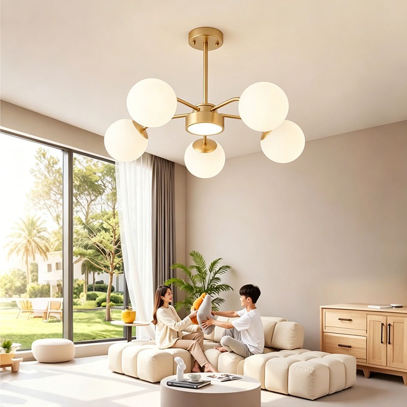 Onefire_Lighting Modrenโคมระย้าโคมไฟเพดานศูนย์ห้องนั่งเล่นTriสีห้องนอนLight Nordic Light E27