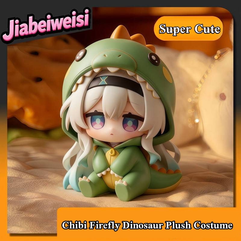 Honkai: Star Rail Firefly น่ารัก Chibi รูปในไดโนเสาร์ Onesie ชุด,อะนิเมะเกมรุ่นเดสก์ท็อปเครื่องประดับ,ของขวัญสําหรับคอลเลกชัน Otaku GHI2
