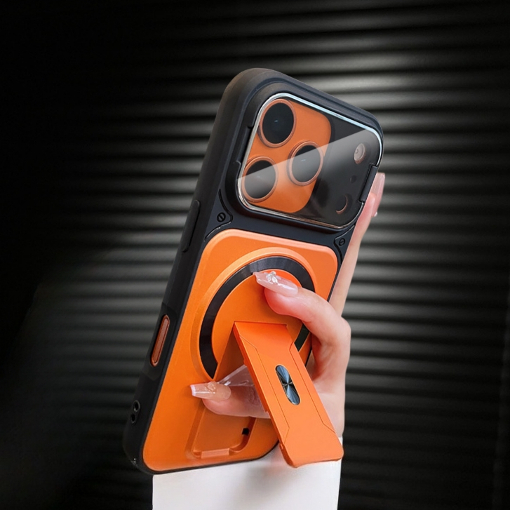 【Double Bracket/Pc hard case/Black】เคส compatible for iPhone 11 12 13 14 15 16 17 pro max case