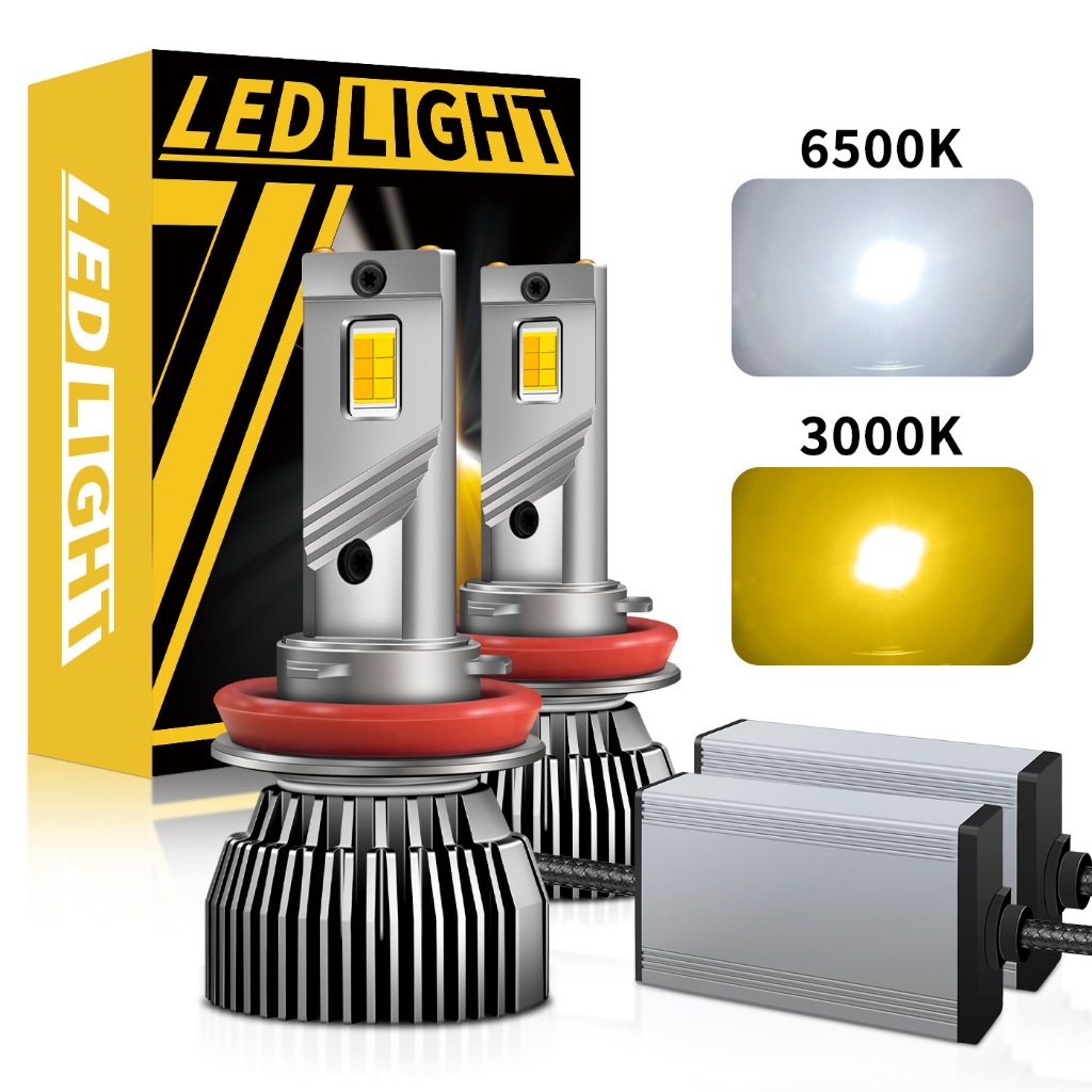 2PCS 6500K 3000K M6Y K7C Q5 110W 40000LM H7 H4 9005 Luces Led Auto H4 H19 ไฟหน้ารถ Para Auto H1 H11 