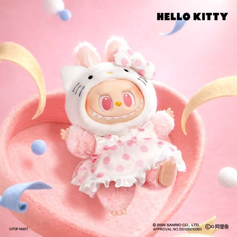 POPMART POPMART LABUBU Sanrio Plush Pendant Hello Kitty Melody Mystery Box
