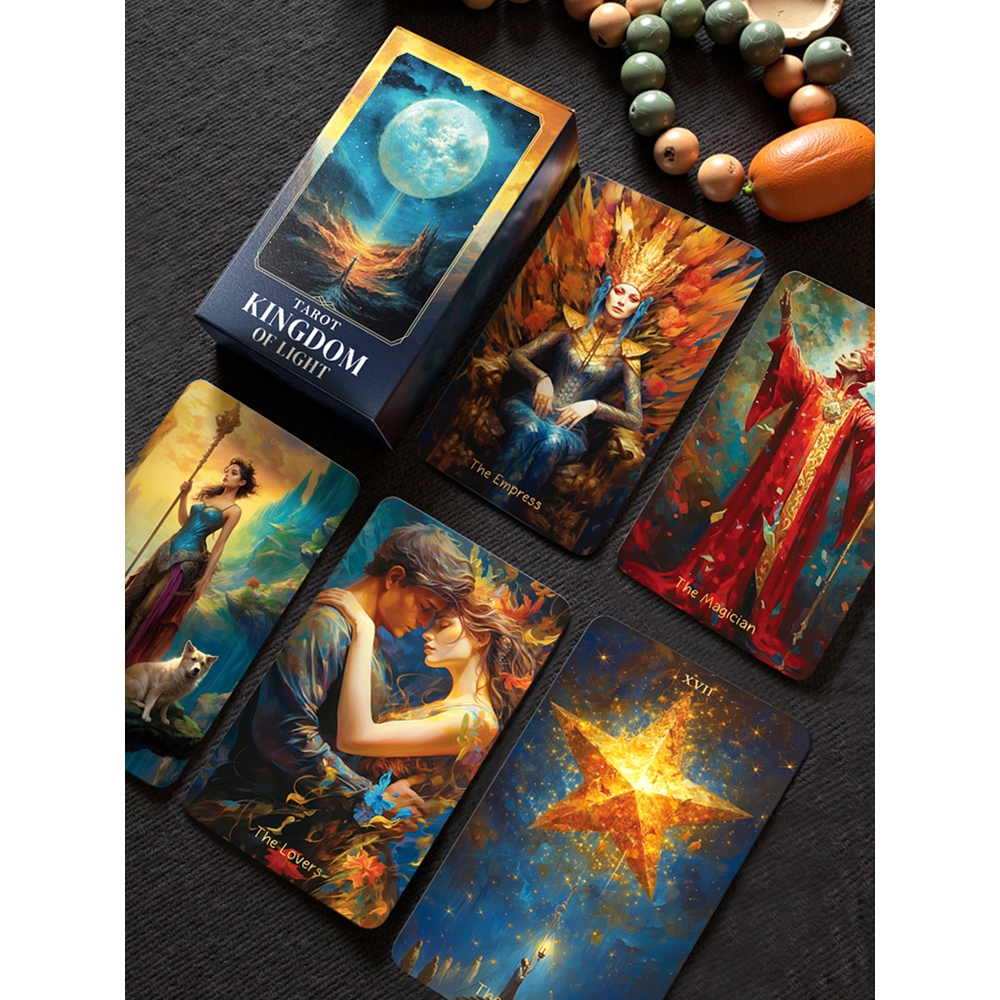ไพ่ทาโรต์ Kingdom of Light 🏰 ไพ่ไรเดอร์เวท 78 ใบ สำหรับมือใหม่ อ่านง่าย พร้อมคู่มือ PDF ของขวัญสายมู