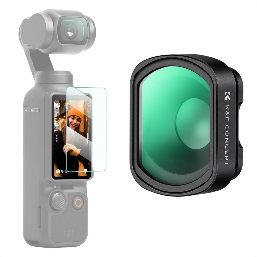 K&F CONCEPT DJI Osmo Pocket 3 / 4 Magnetic 10X Macro Lens Close Up Filter HD Macro Photography Lens, Magnetic Mounted / Multi-Coated / Optical Glass