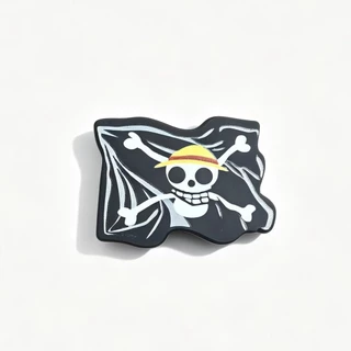 Cros One Piece Series รองเท้ารูการ์ตูนรองเท้าดอกไม้อุปกรณ์ตกแต่งด้านบน diy Matching