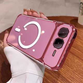 เคสสําหรับ infinix Smart 10 Plus เคสโทรศัพท์หน้าต่างขนาดใหญ่ซิลิโคนใสขั้นสูงพร้อมการออกแบบวงแหวนแม่เหล็กใหม่ความงาม