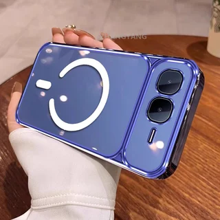 เคสสําหรับ infinix Smart 10 Plus เคสโทรศัพท์หน้าต่างขนาดใหญ่ซิลิโคนใสขั้นสูงพร้อมการออกแบบวงแหวนแม่เหล็กใหม่ความงาม