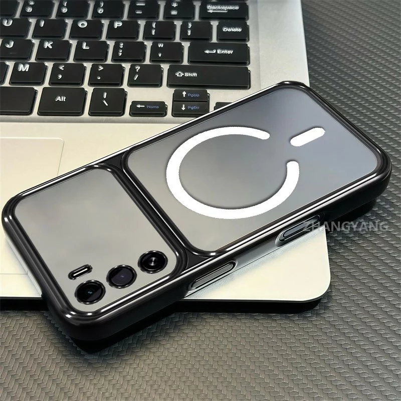 สําหรับRealme C71 4G C75 4G C75X 4Gขั้นสูงซิลิโคนใสเคสโทรศัพท์หน้าต่างขนาดใหญ่ที่มีความงามใหม่การออกแบบแหวนแม่เหล็ก