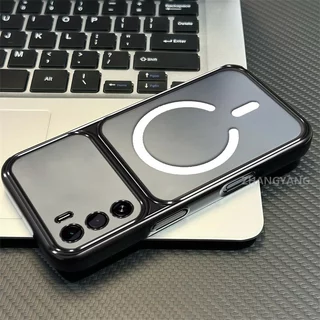 สําหรับRealme C71 4G C75 4G C75X 4Gขั้นสูงซิลิโคนใสเคสโทรศัพท์หน้าต่างขนาดใหญ่ที่มีความงามใหม่การออกแบบแหวนแม่เหล็ก
