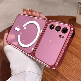 สําหรับRealme C71 4G C75 4G C75X 4Gขั้นสูงซิลิโคนใสเคสโทรศัพท์หน้าต่างขนาดใหญ่ที่มีความงามใหม่การออกแบบแหวนแม่เหล็ก