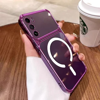 สําหรับRealme C71 4G C75 4G C75X 4Gขั้นสูงซิลิโคนใสเคสโทรศัพท์หน้าต่างขนาดใหญ่ที่มีความงามใหม่การออกแบบแหวนแม่เหล็ก