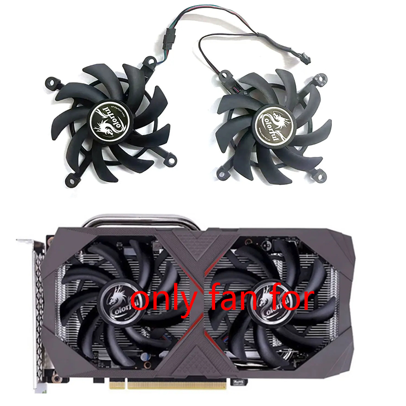 สําหรับ GTX1660 1660TI RTX2060 2060 Super กราฟิกการ์ด 85 มม.4PIN RTX2060 2060 Super GPU พัดลม