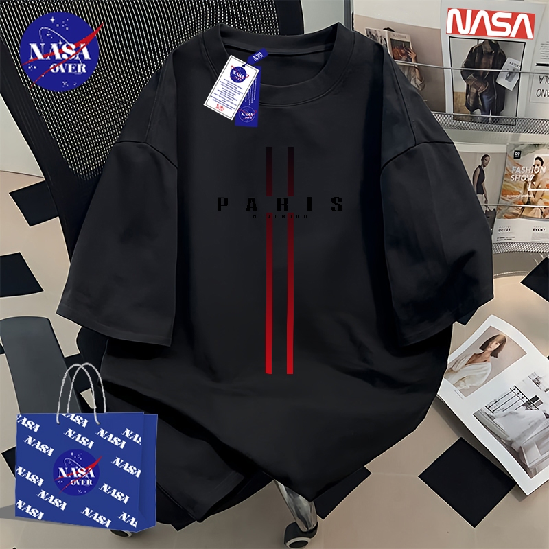 【จัดส่งตลอด 24 ชั่วโมง】🔥เสื้อยืด ทรงใหญ่ ฤดูร้อน แขนสั้น อเมริกันวินเทจ ลายเส้น🌀 ยูนิเซ็กส์ ใส่สบาย คอกลม เสื้อ YG2770