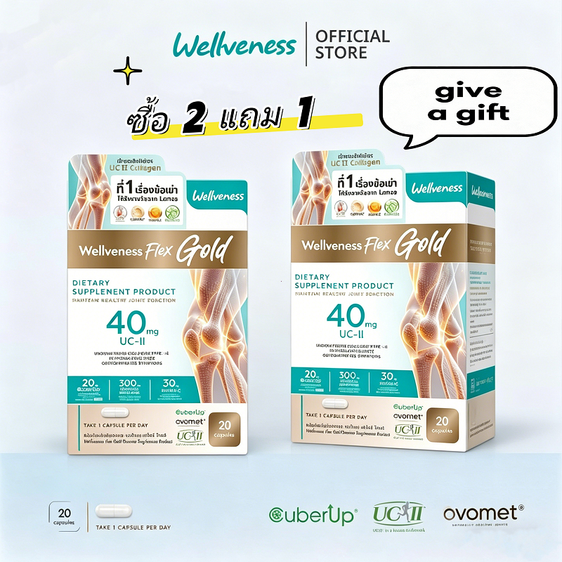 Well Flex (Wellveness Well Flex) Gold Set: Supports Bones, Joints, and Tendons — A Dietary Supplement for Joint and Cartilage Health